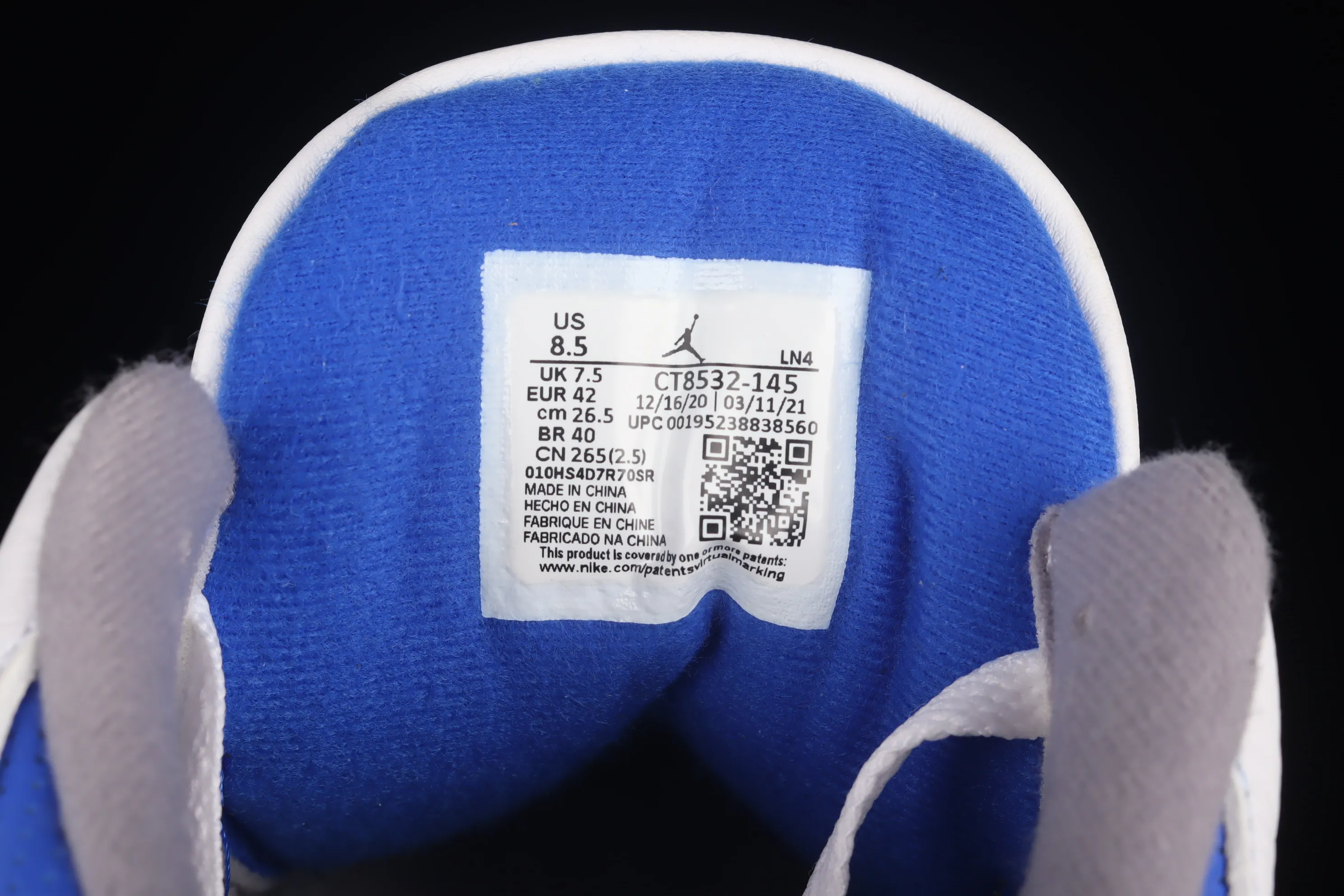 All categories Air Jordan Jordan series basketball shoes Air Jordan 3 foreign trade version Air Jordan 3 "Racer Blue" AJ3 Joe 3 Racing Blue CT8532-145